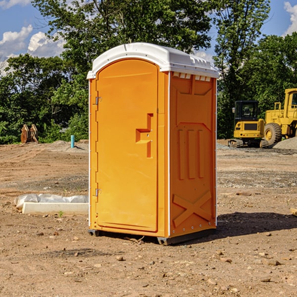 can i customize the exterior of the porta potties with my event logo or branding in Buhl